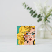 女#1 スクエア名刺 (スタンド正面)