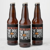 奴らは犬を食べる 猫を食べる ペットを食べる ハロウィン ビールラベル (ボトル)