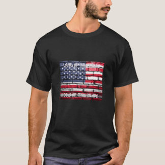 奴隷の自由な家の土地 Tシャツ