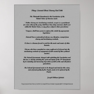 奴隷制学と債務を無効にする ポスター