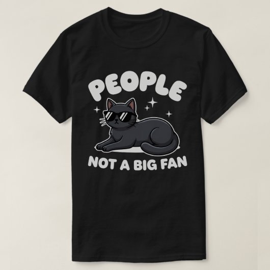 好きじゃないってば | のんきな黒猫 | おもしろ寝正直グッズ Tシャツ (デザイン正面)