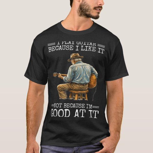 好きだからギターを弾く上手だからじゃない Tシャツ (正面)
