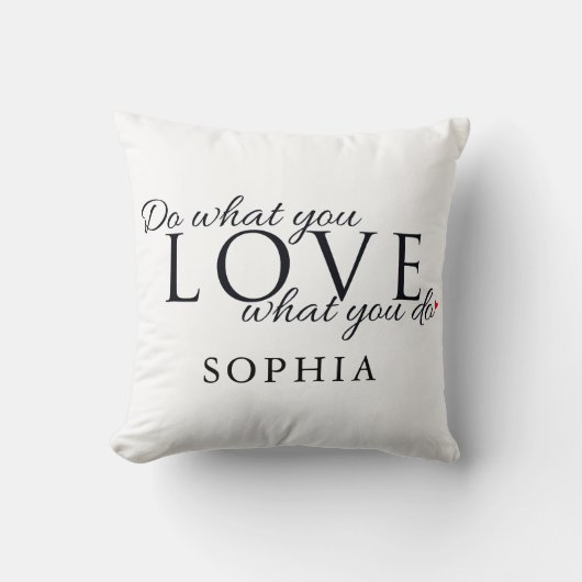 好きなことをして生きようという名言 クッション (正面)