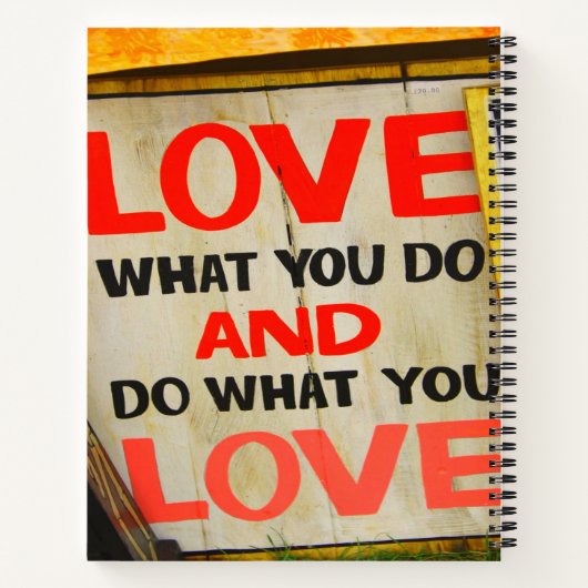 好きなことをし、好きなことをする ノートブック (裏面)