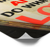 好きなことをし、好きなことをする ポスター (角)