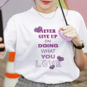 好きなことをするやる気を起こさせる文字タイポグラフィかわいい Tシャツ