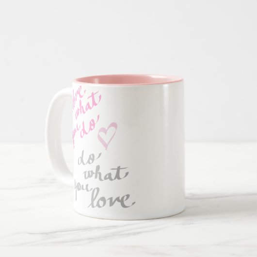 好きなことをするコーヒーマグ ツートーンマグカップ (正面左)