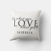 好きなことをする感動的引用文 クッション (裏面)