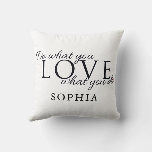 好きなことをする感動的引用文 クッション (裏面)