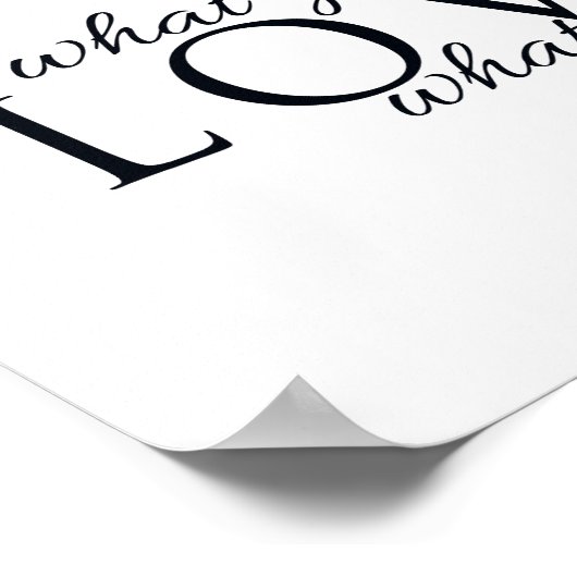 好きなことをする感動的引用文 ポスター (角)