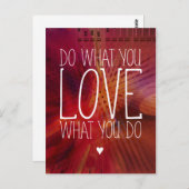 好きなことをする感動的 ポストカード (正面/裏面)