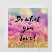 「好きなことをする」タイポグラフィ引用文花 (正面/裏面)