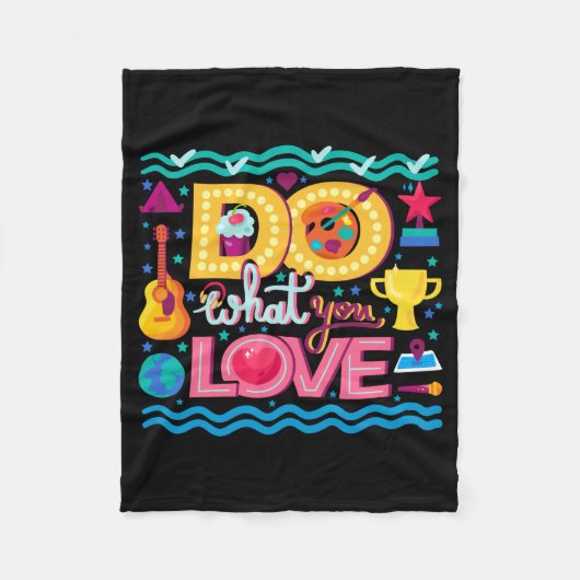 好きなことをする フリースブランケット (正面)