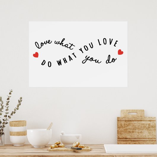 好きなことをする、言葉感動的芸術 ポスター (キッチン)