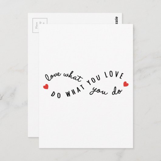 好きなことをする、言葉感動的芸術 ポストカード (正面/裏面)