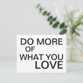 好きなことをもっと行う – はがきやる気を起こさせる ポストカード (スタンド正面)