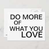 好きなことをもっと行う – はがきやる気を起こさせる ポストカード (正面/裏面)