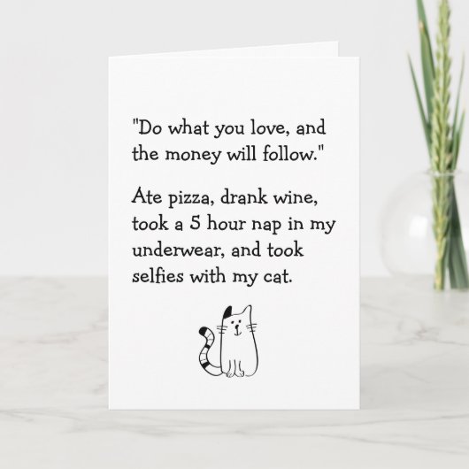 「好きなことをやれ」サタイおもしろい、 カード (正面)