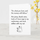 「好きなことをやれ」サタイおもしろい、 カード (黄色い花)