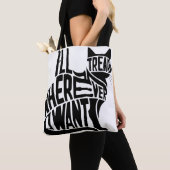 好きなところに足を踏み入れおもしろいる トートバッグ (クローズアップ)