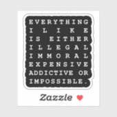 好きなものすべて シール (シート)