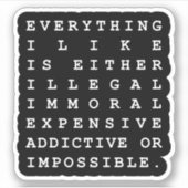 好きなものすべて シール (正面)