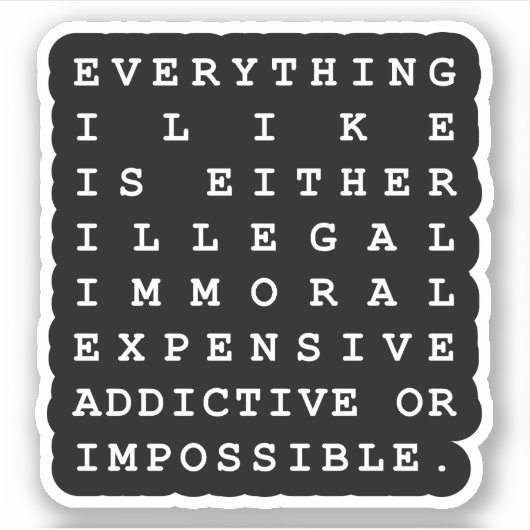 好きなものすべて シール (正面)