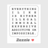 好きなものすべて シール (シート)