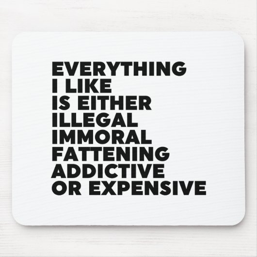 好きなものすべて マウスパッド (正面)