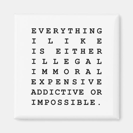 好きなものすべて マグネット (正面)