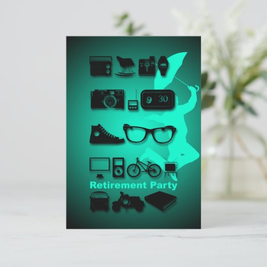 好きなものは何でもオリジナル除·売却パーティー招待状 招待状 (スタンド正面)