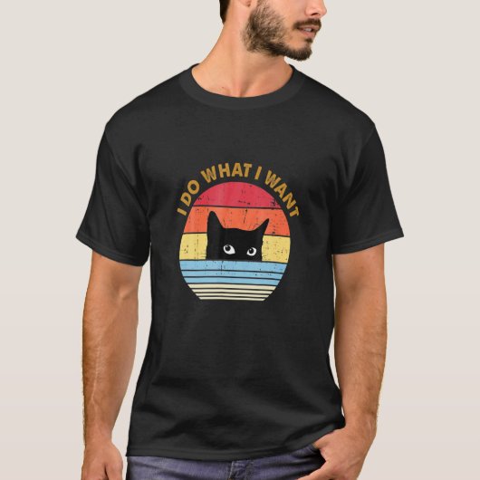 好きなようにやれ 黒猫 Tシャツ (正面)