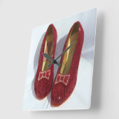 好きなウィザードのためのルビーレッドスリッパoz時計 スクエア壁時計 (傾斜)