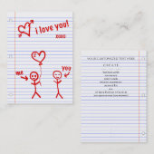 好きなノート無作為な愛のノート 名刺 (正面/裏面)