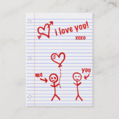好きなノート無作為な愛のノート 名刺 (正面)