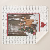 好きな写真をパーソナライズ シェルパブランケット (正面(横))