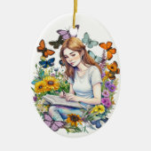 好きな女の書子 |クリスマス作家 セラミックオーナメント (正面)