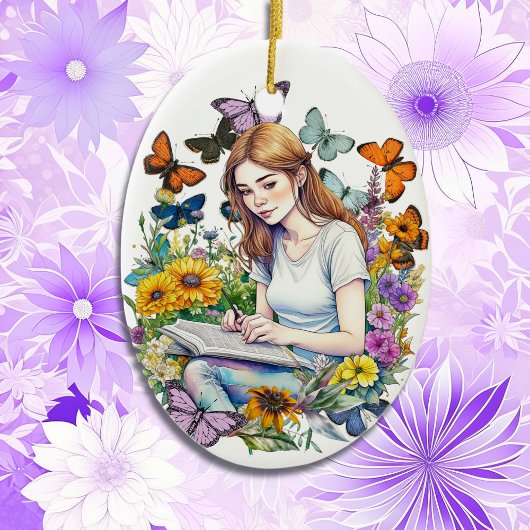 好きな女の書子 |クリスマス作家 セラミックオーナメント