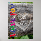 好きな彫刻ハート ポスター (正面)