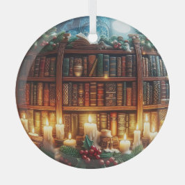 好きな本、オーナメント、あなたの名前でパーソナライズ ガラスオーナメント