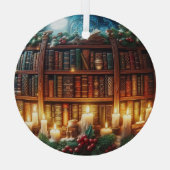 好きな本、オーナメント、あなたの名前でパーソナライズ ガラスオーナメント (裏面)