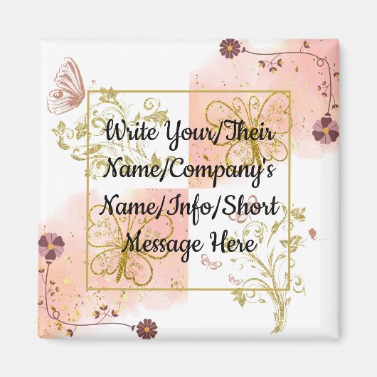 好きな物のパーソナル化可能な磁石 マグネット (正面)