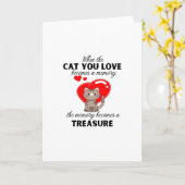 好きな猫が思い出になると思い出 カード (黄色い花)