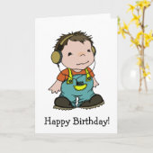 好きな音楽をマーク カード (黄色い花)