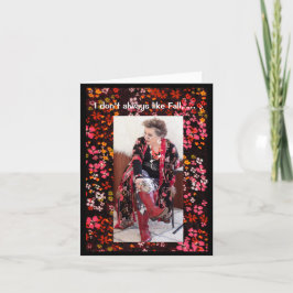 好き秋とブーツお気に入りのを着て カード