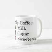好き…ミルクと2糖コーヒーマグ付きコーヒー コーヒーマグカップ (正面右)