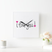 **好き**時計 スクエア壁時計 (ホーム)