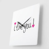 **好き**時計 スクエア壁時計 (傾斜)