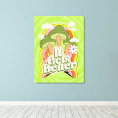 好くなる | グッドビベス&グルーヴィ感じカスタム キャンバスプリント (インサイチュ (ウッドフロア))