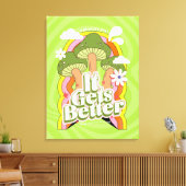 好くなる | グッドビベス&グルーヴィ感じカスタム キャンバスプリント (インサイチュ (リビング))